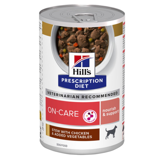 Hill’s Prescription Diet Canine ON-Care – Hrană Umedă pentru Câini cu Afecţiuni Cronice sau în Recuperare, 354 g